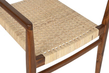 Charger l&#39;image dans la galerie, TEAK RATTAN CHAIR 58X60X80 BEIGE