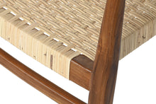 Charger l&#39;image dans la galerie, TEAK RATTAN CHAIR 58X60X80 BEIGE