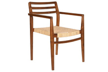 Carica l&#39;immagine nel visualizzatore di Gallery, TEAK RATTAN CHAIR 58X60X80 BEIGE