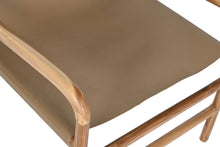 Load image into Gallery viewer, TEAK LEATHER ARMCHAIR 62X65X78 CREAM