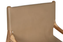 Load image into Gallery viewer, TEAK LEATHER ARMCHAIR 62X65X78 CREAM