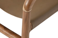 Load image into Gallery viewer, TEAK LEATHER ARMCHAIR 62X65X78 CREAM
