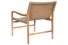 Load image into Gallery viewer, TEAK LEATHER ARMCHAIR 62X65X78 CREAM