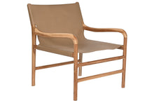 Load image into Gallery viewer, TEAK LEATHER ARMCHAIR 62X65X78 CREAM