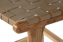 Load image into Gallery viewer, TEAK LEATHER STOOL 45X57X110 BEIGE