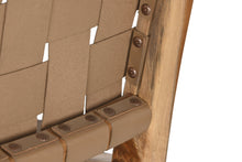 Load image into Gallery viewer, TEAK LEATHER STOOL 45X57X110 BEIGE