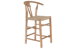 STOOL TEAK FIBER 52X55X98 NATURAL