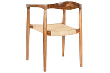 Cargar imagen en el visor de la galería, TEAK RATAN CHAIR 59X55X78 BROWN