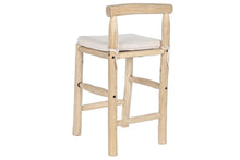 Load image into Gallery viewer, STOOL TEAK POLYESTER 50X50X102 NATURAL