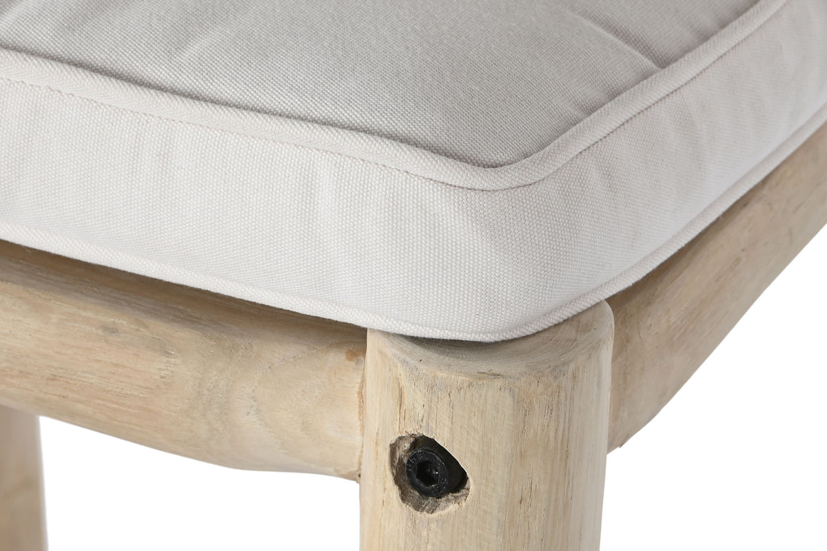 STOOL TEAK POLYESTER 50X50X102 NATURAL