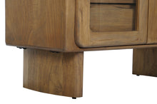 Load image into Gallery viewer, SHOWCASE ACACIA GLASS 100X42,5X190 DARK BROWN