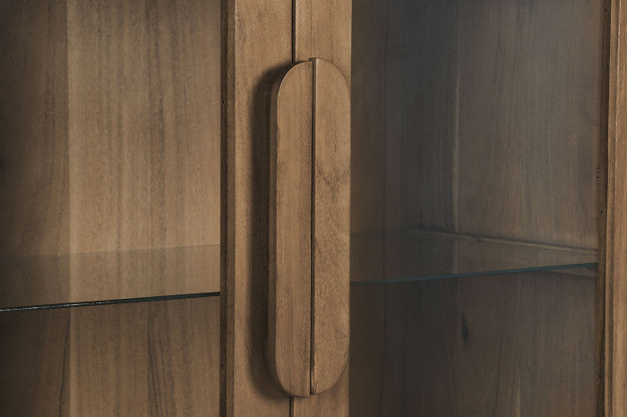 SHOWCASE ACACIA GLASS 100X42,5X190 DARK BROWN