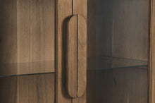 Load image into Gallery viewer, SHOWCASE ACACIA GLASS 100X42,5X190 DARK BROWN