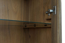 Load image into Gallery viewer, SHOWCASE ACACIA GLASS 100X42,5X190 DARK BROWN