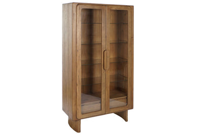 SHOWCASE ACACIA GLASS 100X42,5X190 DARK BROWN