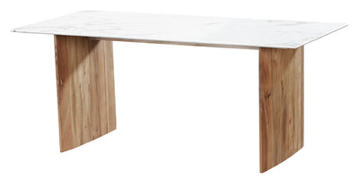 TABLE MARBLE MANGO 180X90X77 WHITE