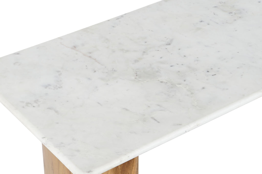 CONSOLE TABLE MARBLE MANGO 120X38X77 WHITE