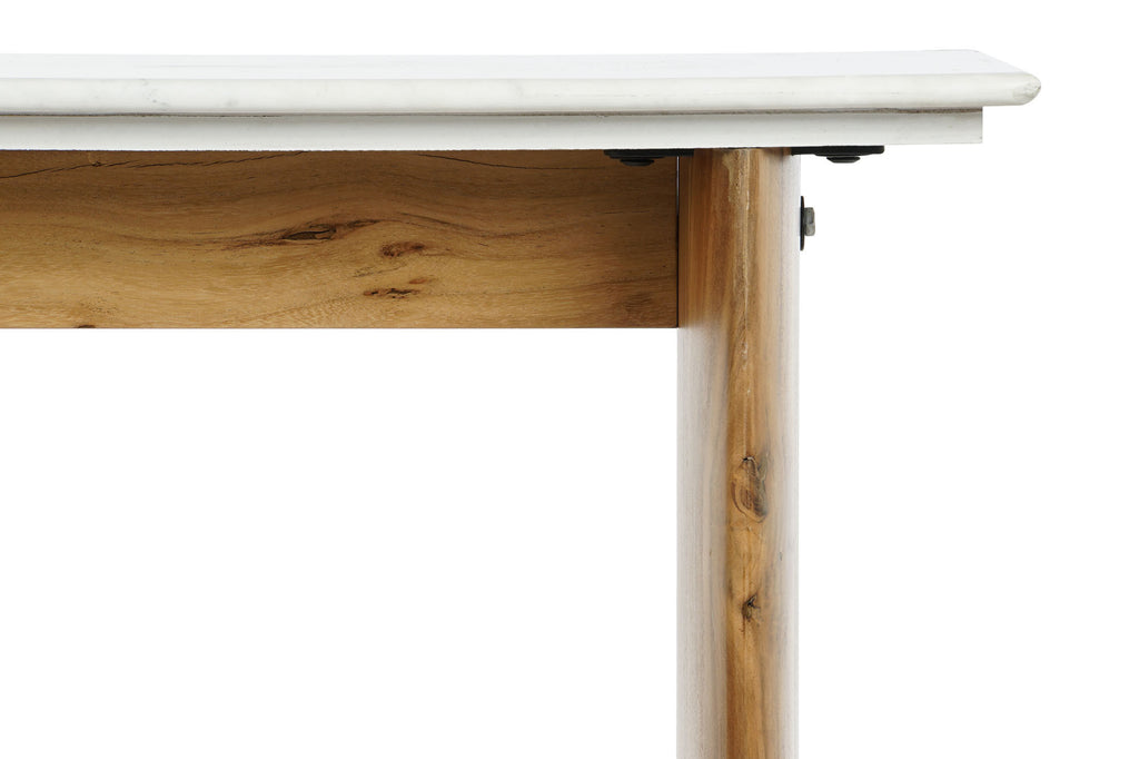 CONSOLE TABLE MARBLE MANGO 120X38X77 WHITE