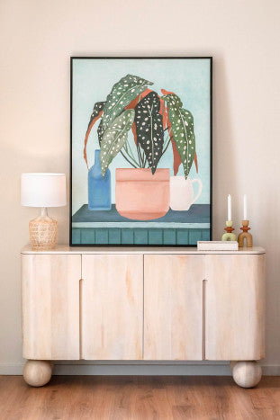 BUFFET HANDLE 150X40X84 WHITE