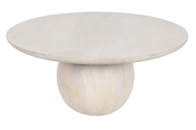 COFFEE TABLE ACACIA 80X80X38 WHITE