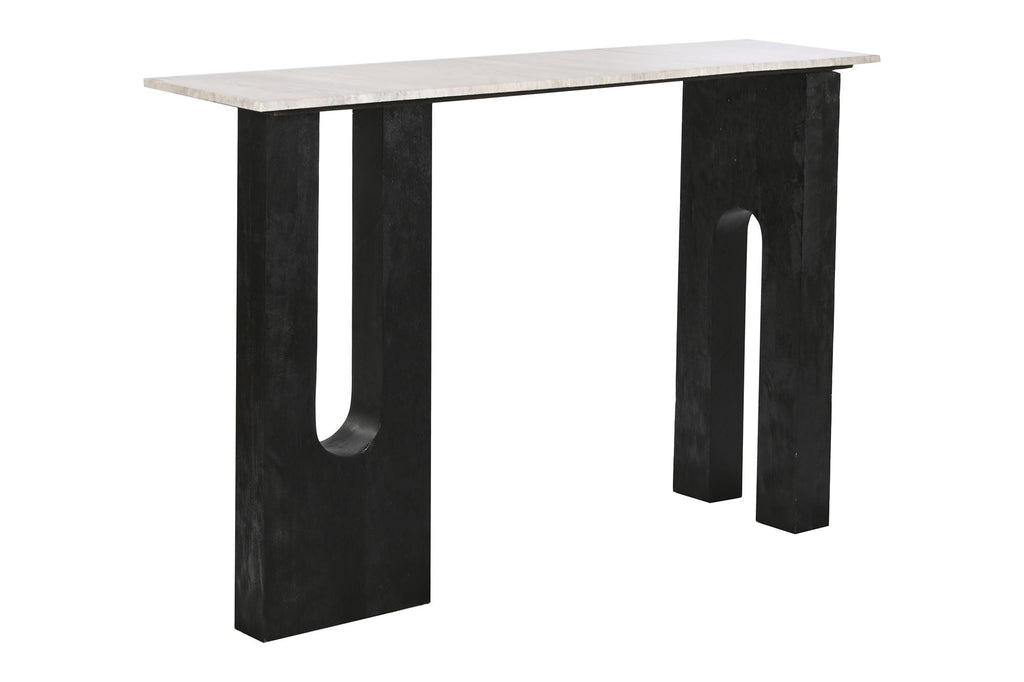 CONSOLE TABLE MARBLE MANGO 117X31X77 WHITE