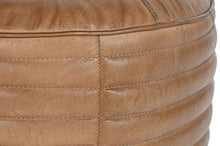 Load image into Gallery viewer, FLOOR CUSHION LEATHER RATTAN 50X50X30 BROWN