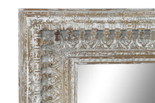 Carica l&#39;immagine nel visualizzatore di Gallery, MIRROR CARVED WOOD 100X5X120 ANTIQUED WHITE