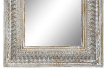 Carica l&#39;immagine nel visualizzatore di Gallery, MIRROR CARVED WOOD 100X5X120 ANTIQUED WHITE