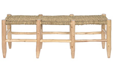 Load image into Gallery viewer, SHOE-REMOVING BENCH EUCALYPTUS JUTE 120X35X45