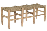 SHOE-REMOVING BENCH EUCALYPTUS JUTE 120X35X45