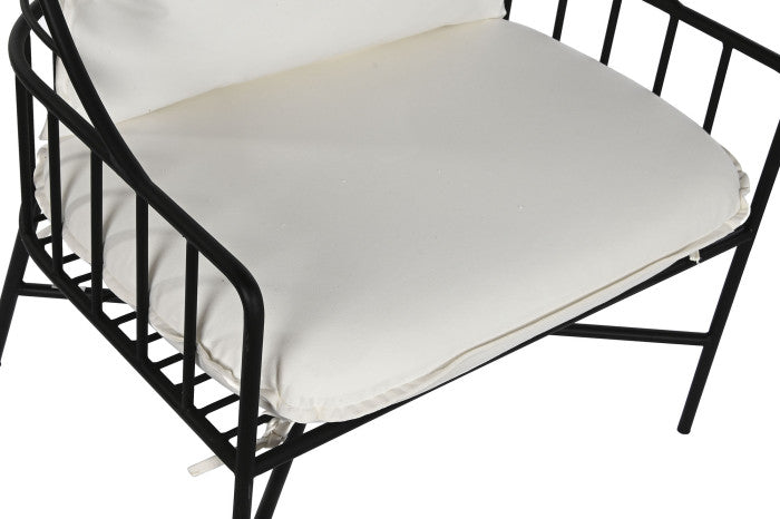ARMCHAIR METAL POLYESTER 70X68X79 BLACK