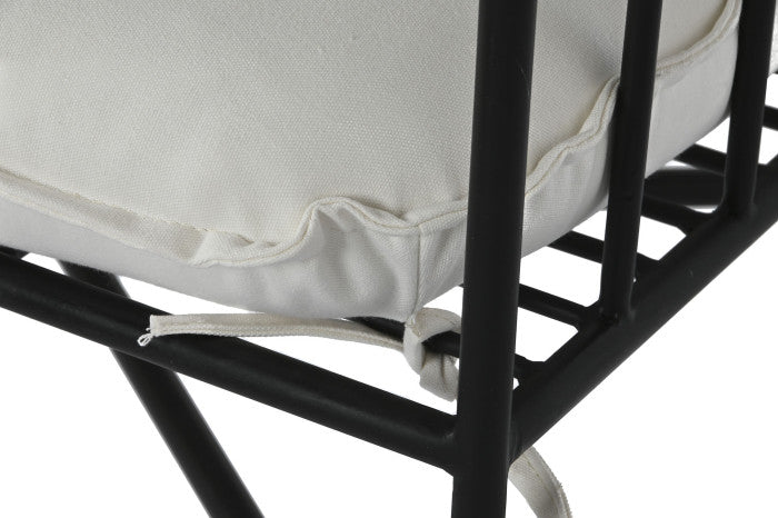 ARMCHAIR METAL POLYESTER 70X68X79 BLACK