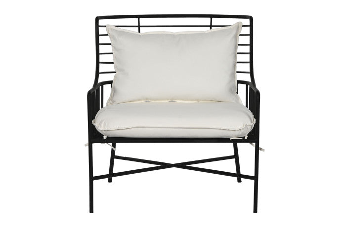 ARMCHAIR METAL POLYESTER 70X68X79 BLACK