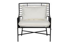 Cargar imagen en el visor de la galería, ARMCHAIR METAL POLYESTER 70X68X79 BLACK