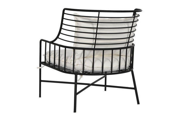 ARMCHAIR METAL POLYESTER 70X68X79 BLACK