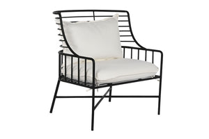 ARMCHAIR METAL POLYESTER 70X68X79 BLACK