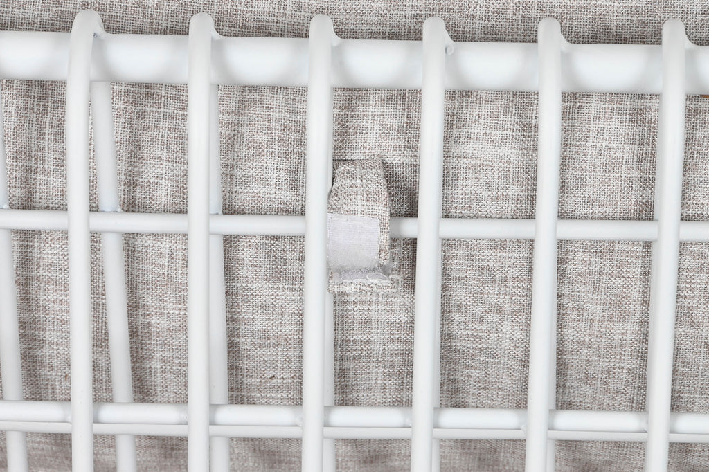 COUCH METAL POLYESTER 180X66X66 WHITE