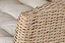 Cargar imagen en el visor de la galería, CHAIR RATTAN 69X70X85 WITH CUSHION NATURAL