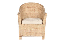 Charger l&#39;image dans la galerie, CHAIR RATTAN 69X70X85 WITH CUSHION NATURAL
