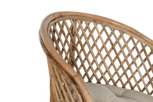 Charger l&#39;image dans la galerie, STOOL RATTAN 54X42X100 WITH CUSHION NATURAL