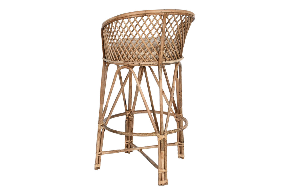 STOOL RATTAN 54X42X100 WITH CUSHION NATURAL