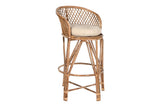 STOOL RATTAN 54X42X100 WITH CUSHION NATURAL
