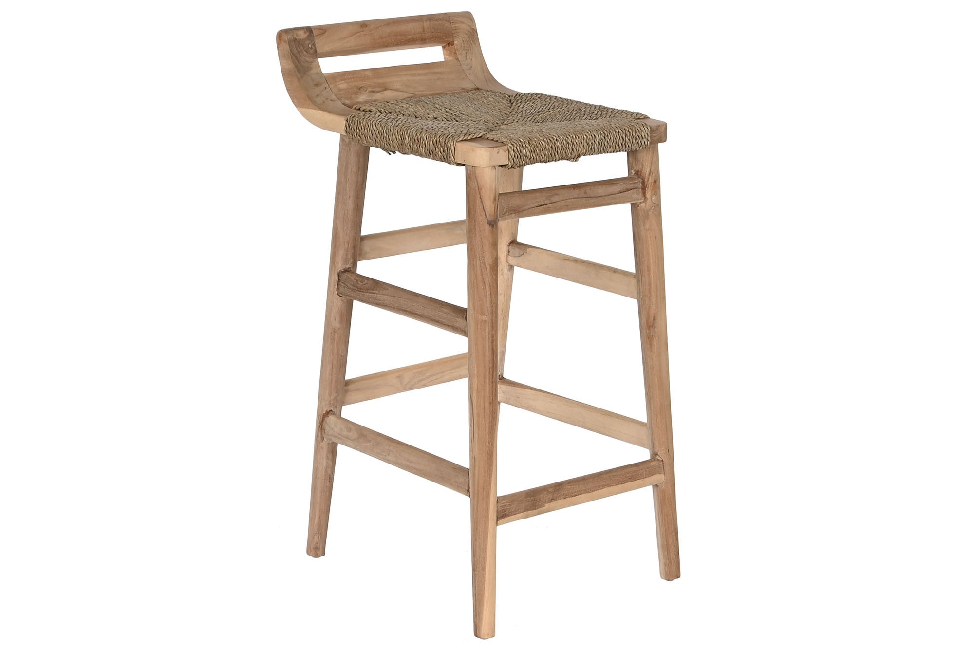 STOOL TEAK FIBER 37X45X77 NATURAL BOIS BLANC HOME stool-teak-fiber-37x45x77-natural-bois-blanc-home