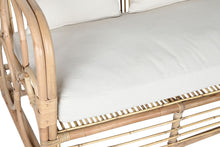 Charger l&#39;image dans la galerie, COTTON RATTAN SOFA 192X72X75 WITH N COTTON CUSHIONS