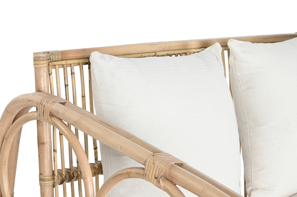 COTTON RATTAN SOFA 192X72X75 WITH N COTTON CUSHIONS