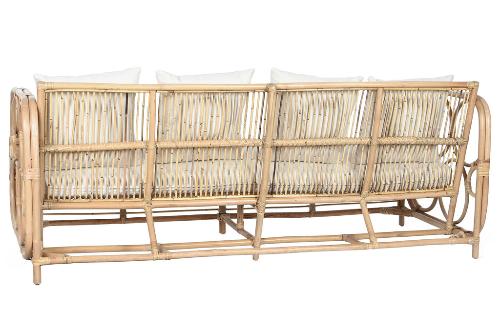 COTTON RATTAN SOFA 192X72X75 WITH N COTTON CUSHIONS