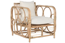 Carica l&#39;immagine nel visualizzatore di Gallery, ARMCHAIR RATTAN 72X72X76 NATURAL