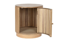 Load image into Gallery viewer, BEDSIDE TABLE PAULOWNIA MDF 43X43X48 DOOR NATURAL