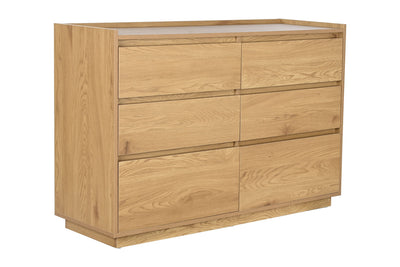 CHEST OF DRAWERS OAK 120X40X80