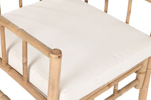 Charger l&#39;image dans la galerie, ARMCHAIR BAMBOO COTTON 70X70X80 WITH CUSHION